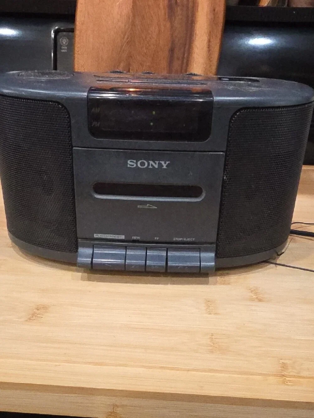 Sony Portable CD Player Stereo Clock Radio - Black